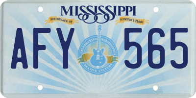 MS license plate AFY565
