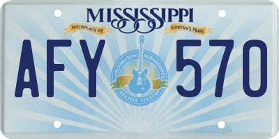 MS license plate AFY570