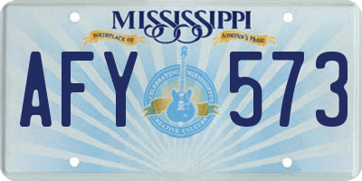 MS license plate AFY573