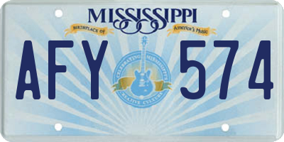 MS license plate AFY574