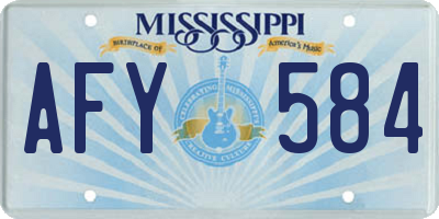 MS license plate AFY584