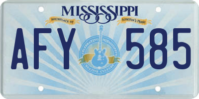 MS license plate AFY585