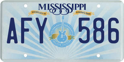 MS license plate AFY586