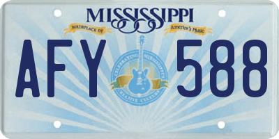 MS license plate AFY588