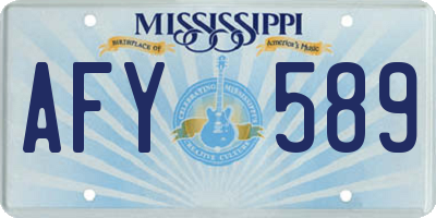 MS license plate AFY589