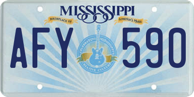 MS license plate AFY590