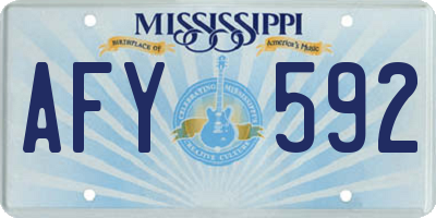 MS license plate AFY592