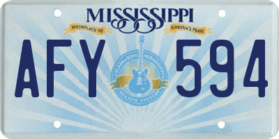 MS license plate AFY594