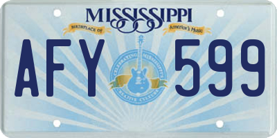 MS license plate AFY599