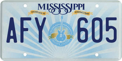 MS license plate AFY605
