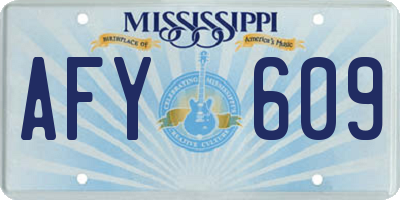 MS license plate AFY609