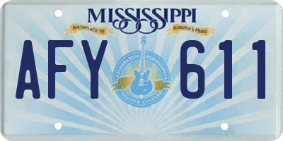 MS license plate AFY611