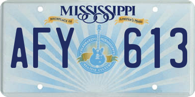 MS license plate AFY613