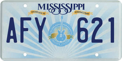 MS license plate AFY621