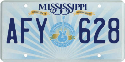 MS license plate AFY628