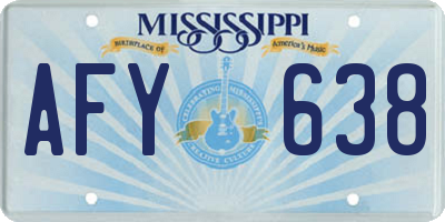 MS license plate AFY638