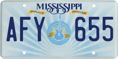 MS license plate AFY655