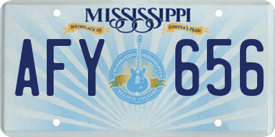 MS license plate AFY656