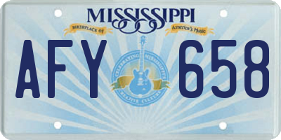 MS license plate AFY658