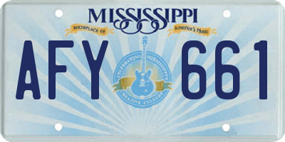 MS license plate AFY661