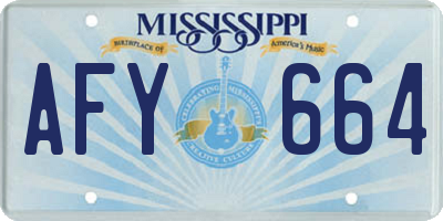 MS license plate AFY664