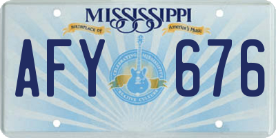 MS license plate AFY676