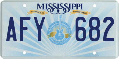 MS license plate AFY682