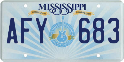 MS license plate AFY683