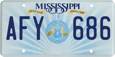 MS license plate AFY686