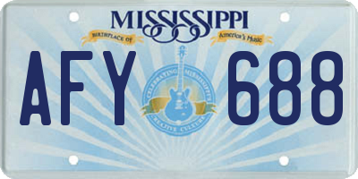 MS license plate AFY688