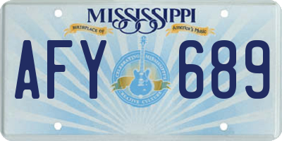 MS license plate AFY689