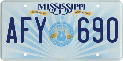 MS license plate AFY690