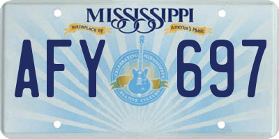 MS license plate AFY697