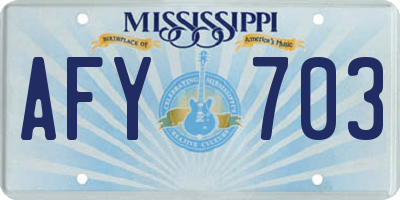 MS license plate AFY703