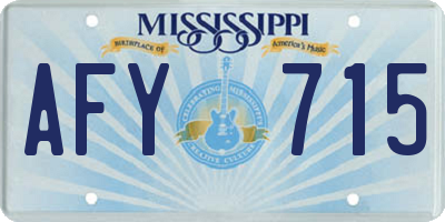 MS license plate AFY715