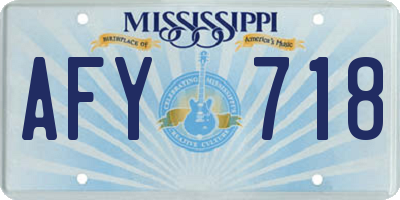 MS license plate AFY718