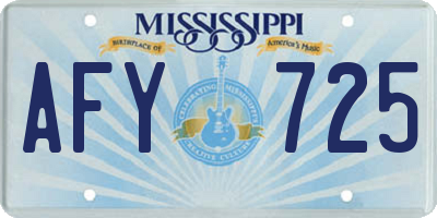 MS license plate AFY725