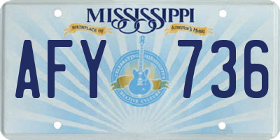 MS license plate AFY736