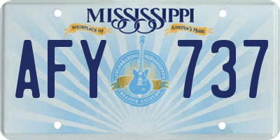 MS license plate AFY737