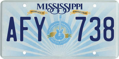 MS license plate AFY738