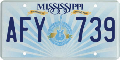 MS license plate AFY739