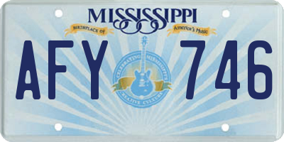 MS license plate AFY746