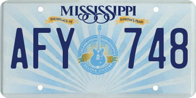 MS license plate AFY748