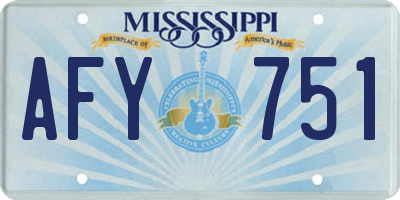 MS license plate AFY751