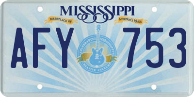 MS license plate AFY753