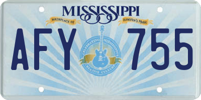MS license plate AFY755