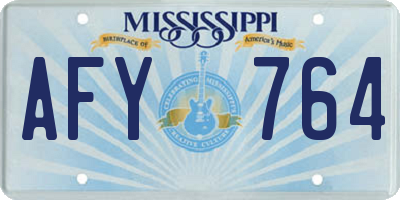 MS license plate AFY764