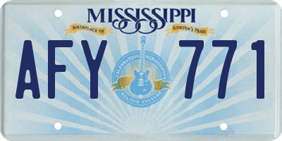 MS license plate AFY771