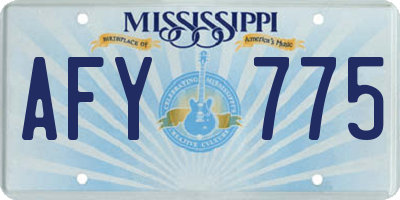 MS license plate AFY775