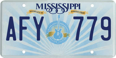 MS license plate AFY779